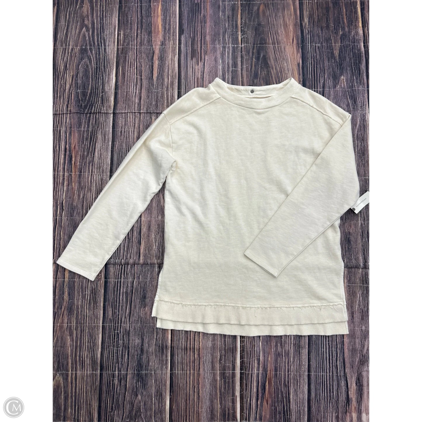 Sweatshirt Crewneck By Pilcro In Cream, Size: L