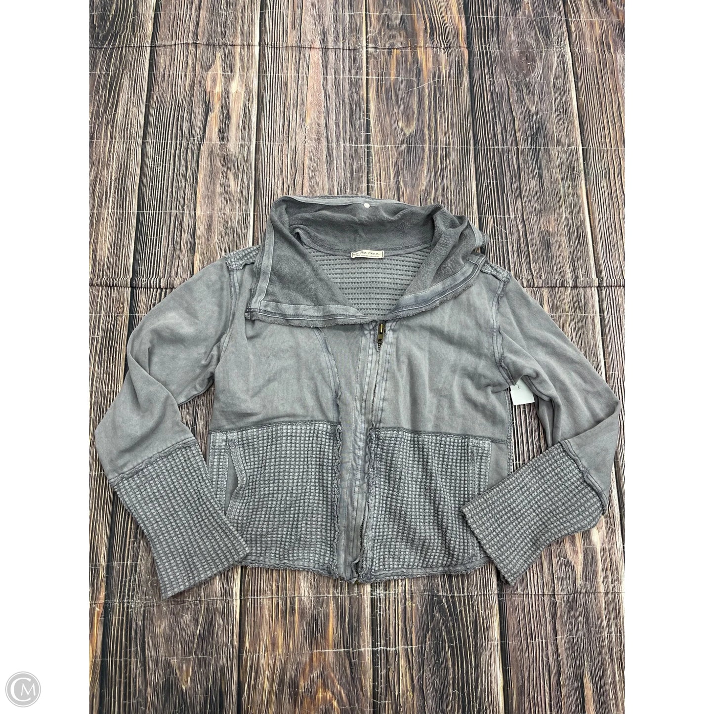 Sweatshirt Hoodie By We The Free In Grey, Size: L