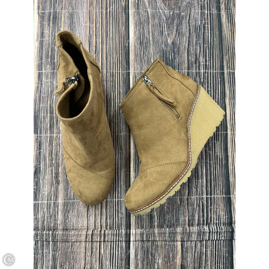 Boots Ankle Heels By Toms In Tan, Size: 10