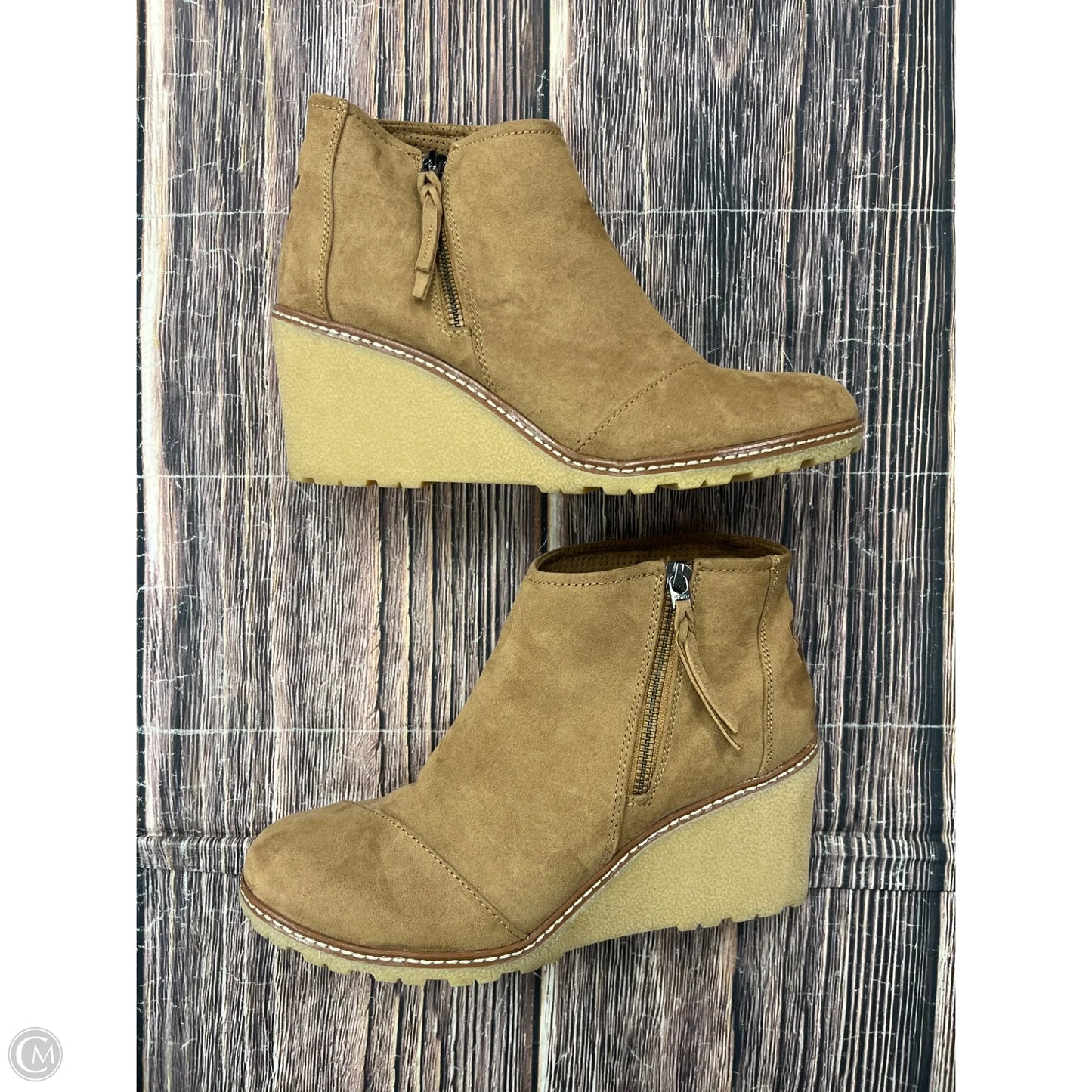 Boots Ankle Heels By Toms In Tan, Size: 10