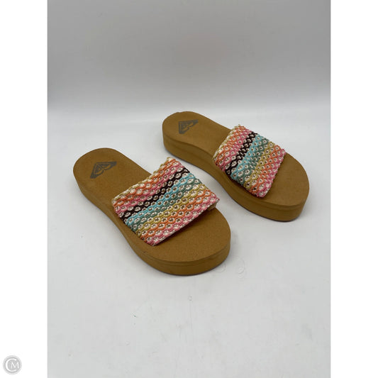 Sandals Heels Platform By Roxy In Tan, Size: 7