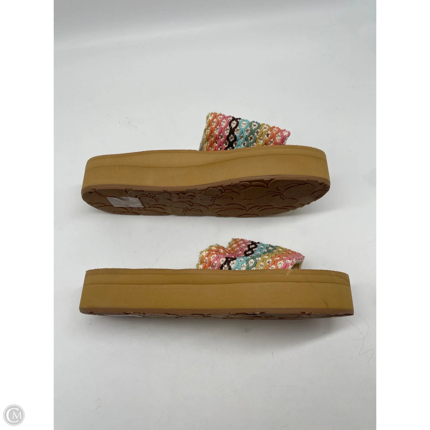 Sandals Heels Platform By Roxy In Tan, Size: 7