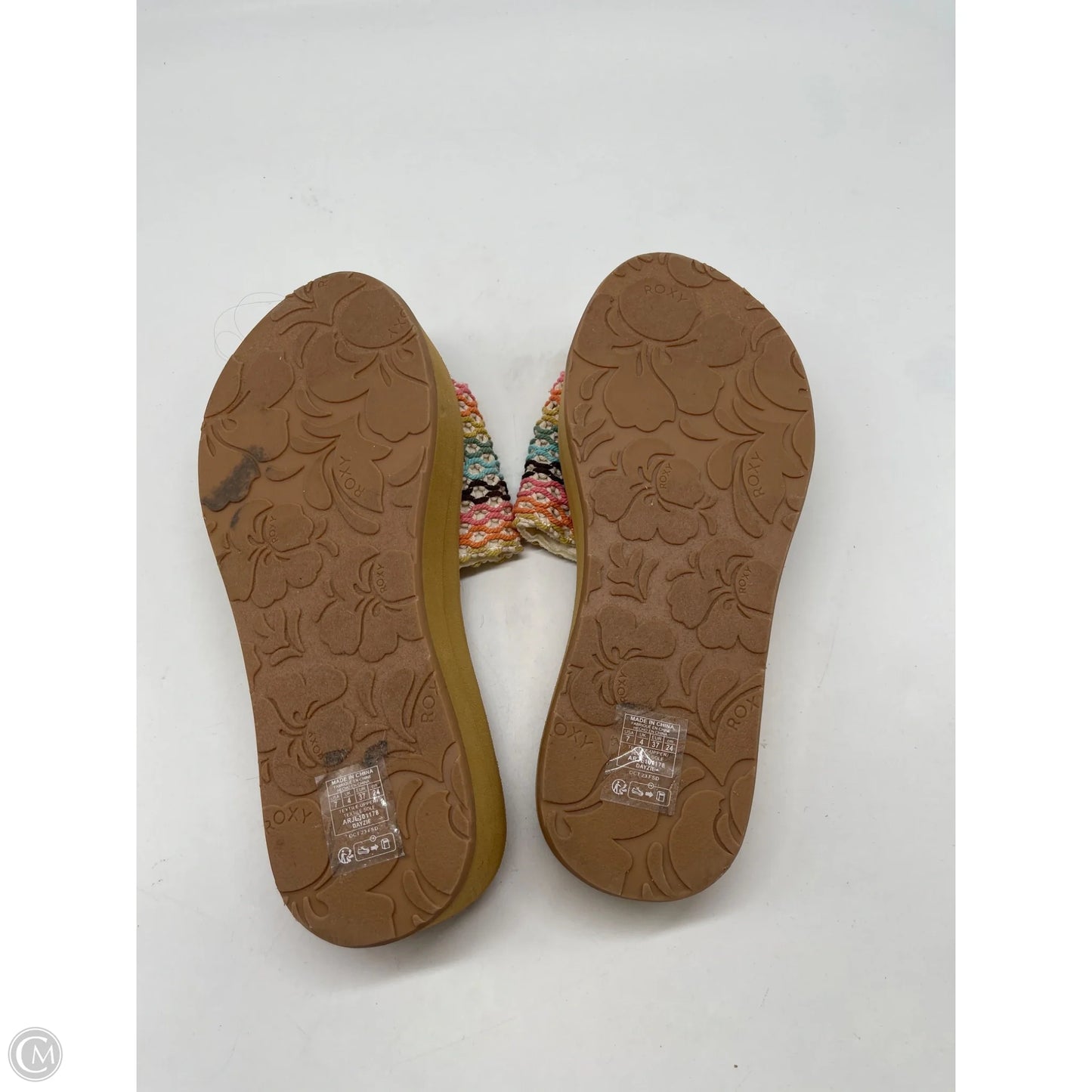 Sandals Heels Platform By Roxy In Tan, Size: 7