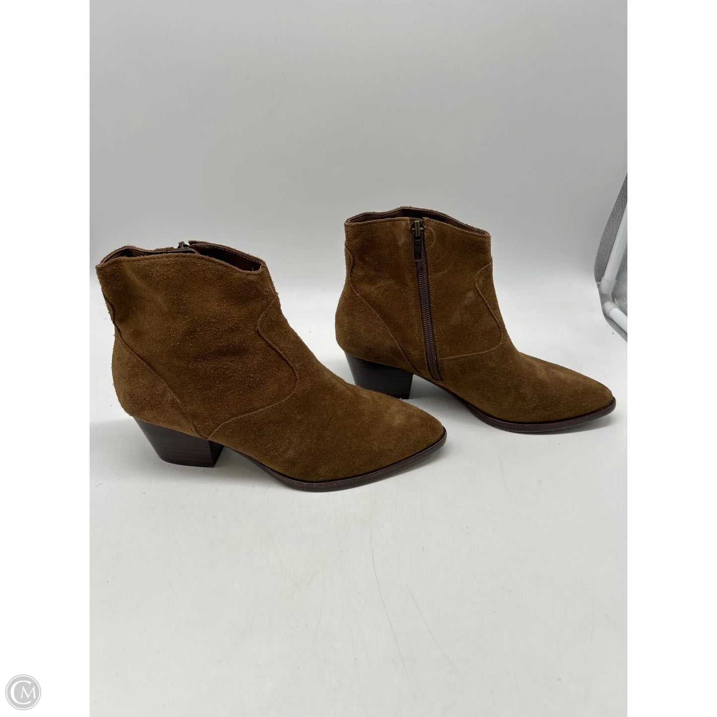 Boots Ankle Heels By Ash In Tan, Size: 6