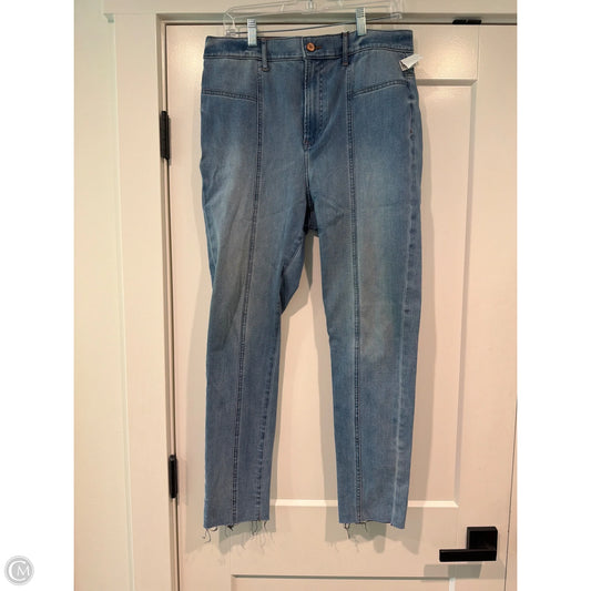 Jeans Skinny By Express In Blue Denim, Size: 12