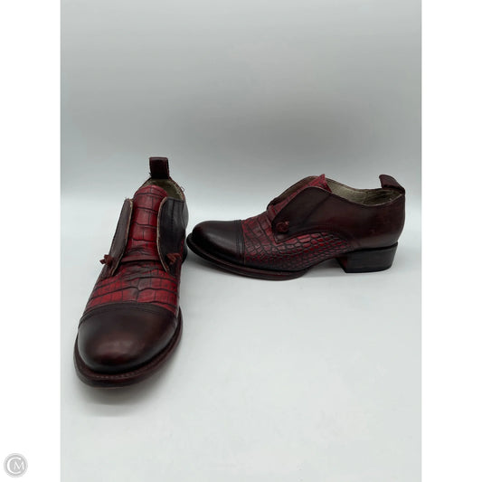 Boots Ankle Flats By Freebird In Red, Size: 9