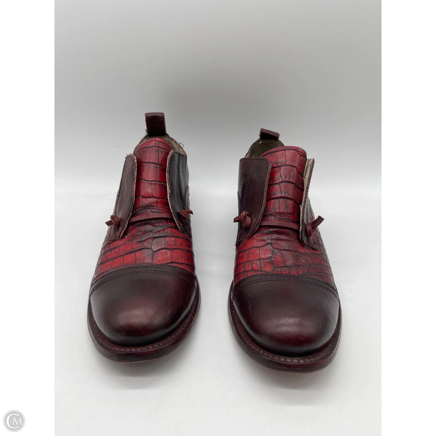Boots Ankle Flats By Freebird In Red, Size: 9