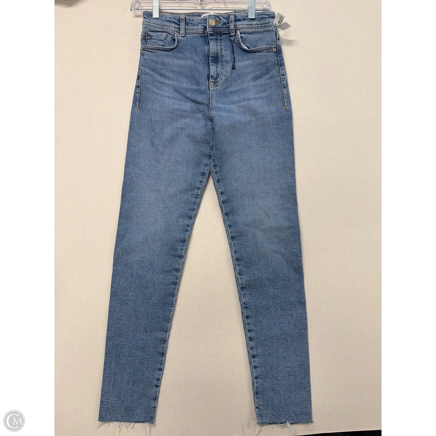 Jeans Skinny By Zara In Blue Denim, Size: 6