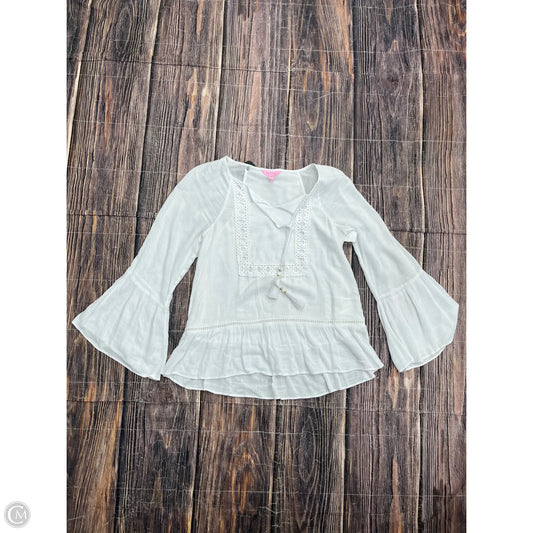 Top Long Sleeve Designer By Lilly Pulitzer In White, Size: Xxs