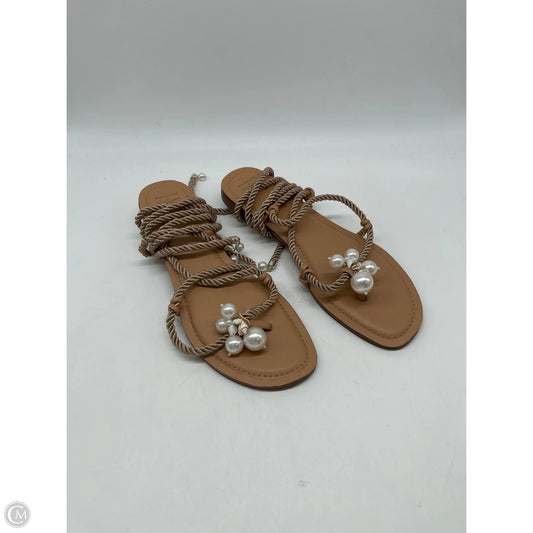 Sandals Flats By Inc In Tan, Size: 9.5
