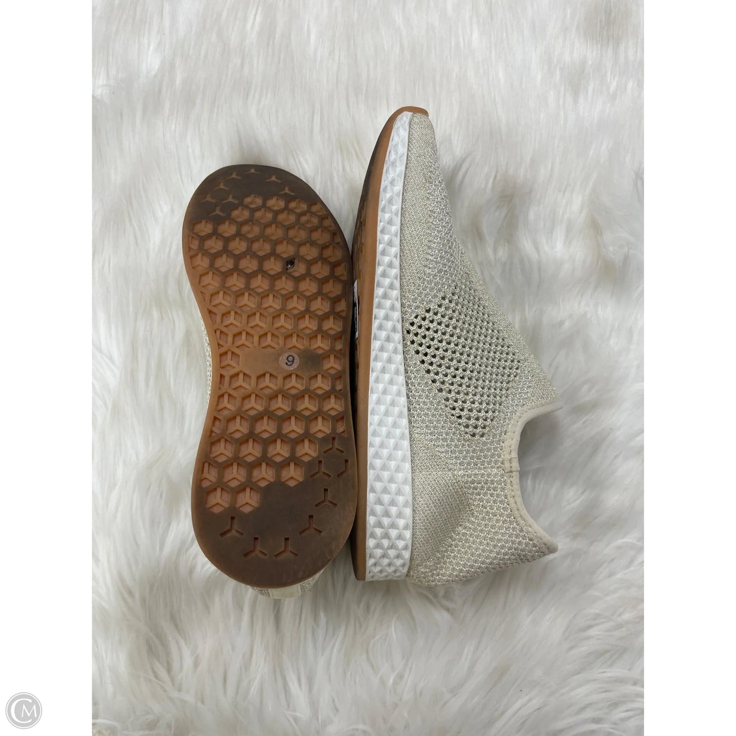 Shoes Athletic By J Slides In Tan, Size: 9