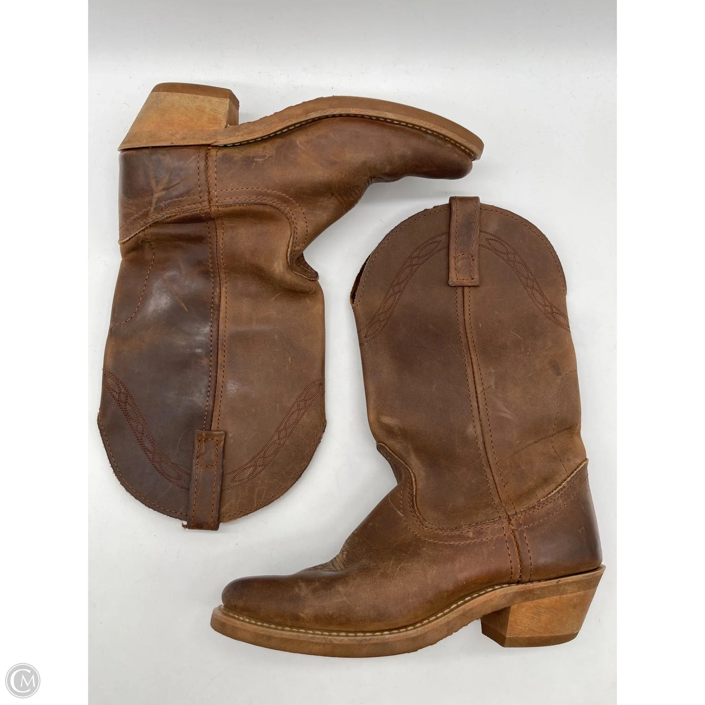 Boots Western By Clothes Mentor In Brown, Size: 6.5