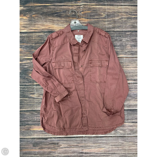Jacket Shirt By Sonoma In Red, Size: 1x