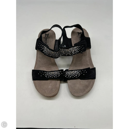 Sandals Heels Wedge By Mephisto In Black, Size: 7.5