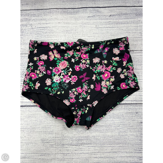 Swimsuit Bottom By Victorias Secret In Floral Print, Size: M