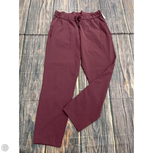 Athletic Pants By Lululemon In Red, Size: 10