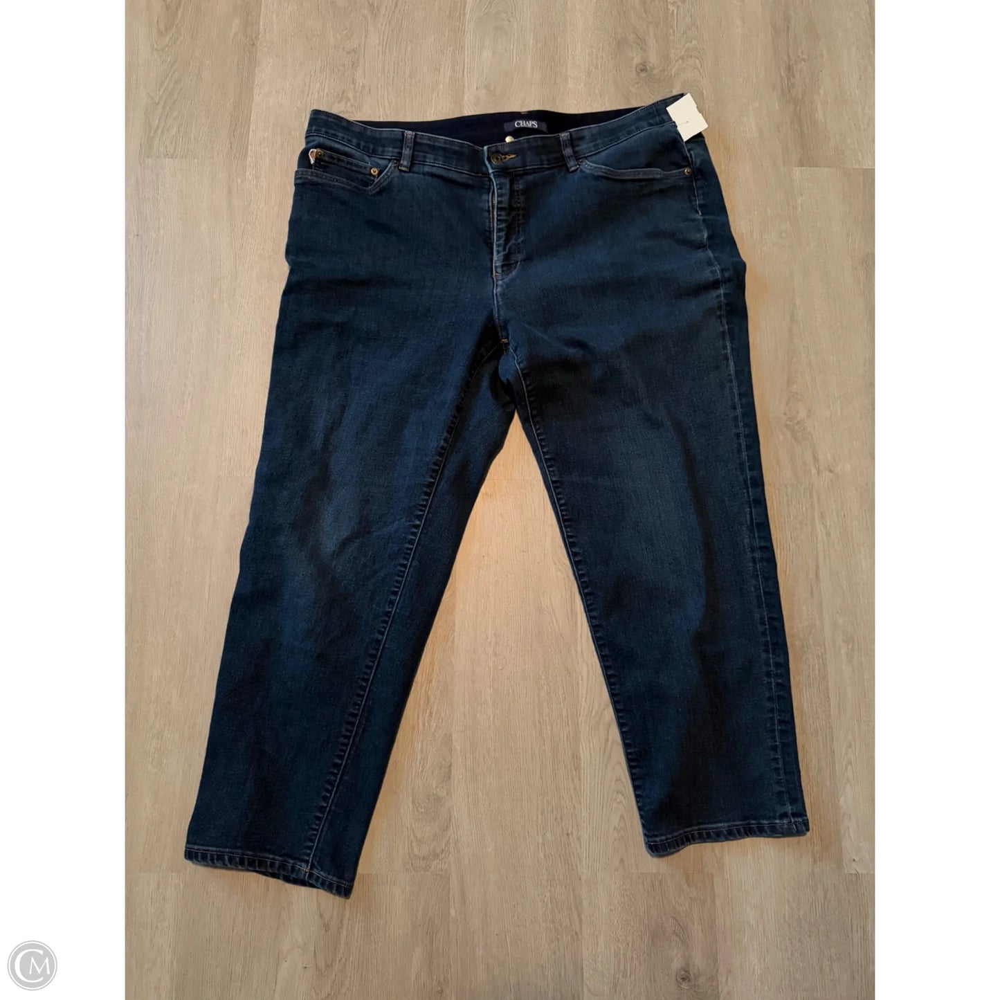 Jeans Skinny By Chaps In Blue Denim, Size: 22
