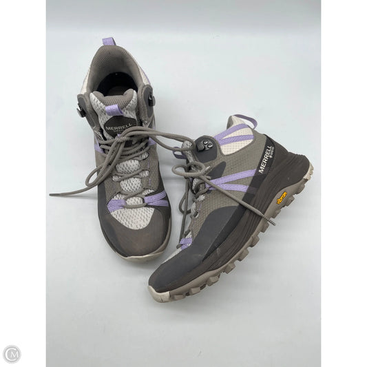Shoes Hiking By Merrell In Grey, Size: 8.5