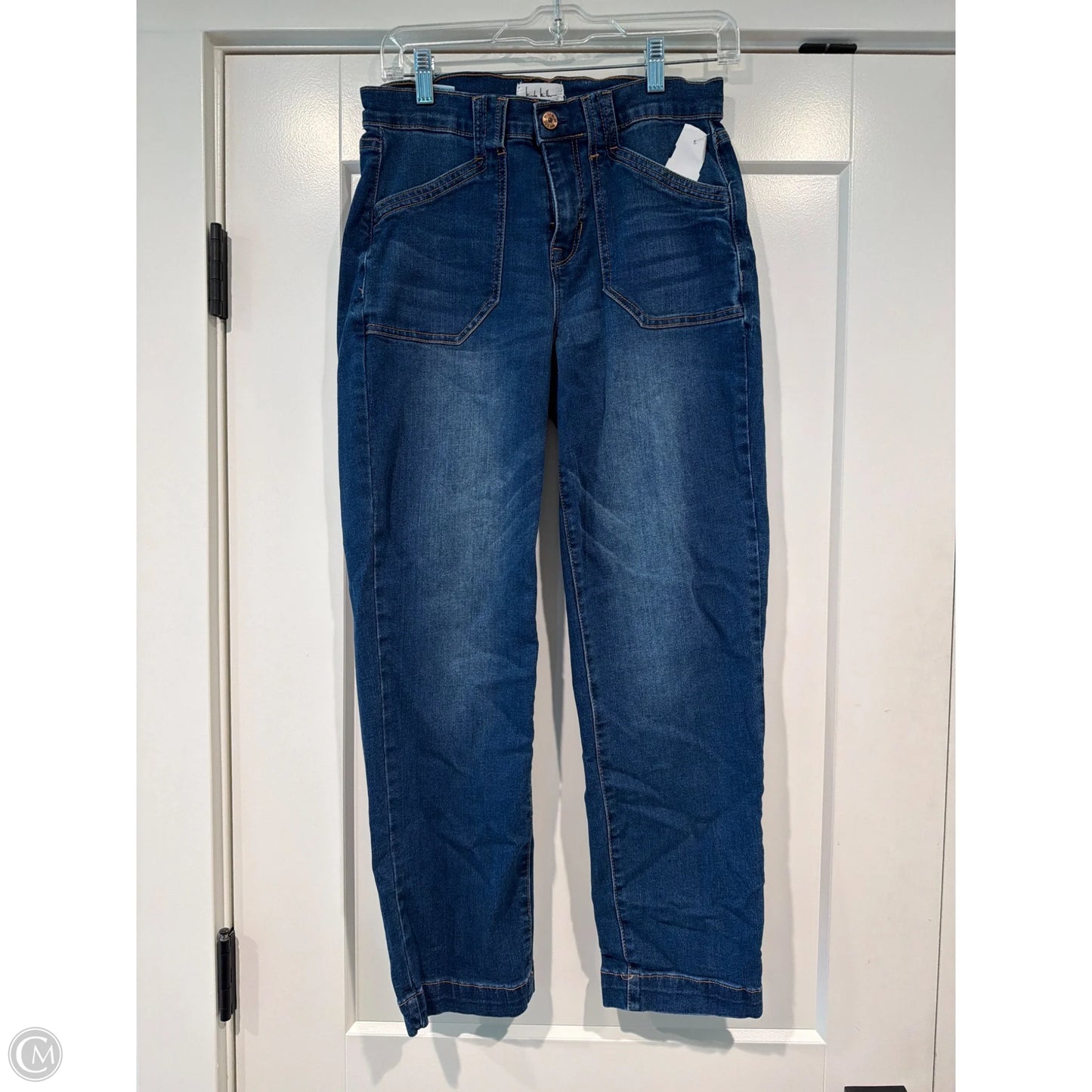 Jeans Straight By Nicole By Nicole Miller In Blue Denim, Size: 4