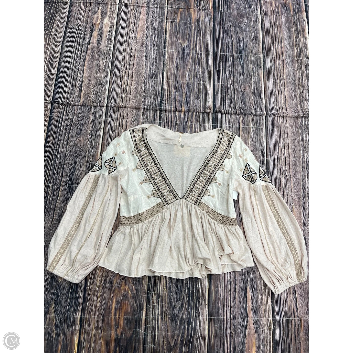 Top Long Sleeve By Free People In Pink, Size: M