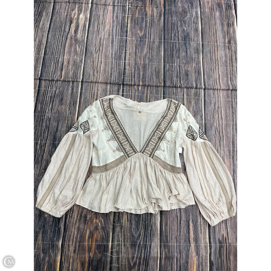 Top Long Sleeve By Free People In Pink, Size: M