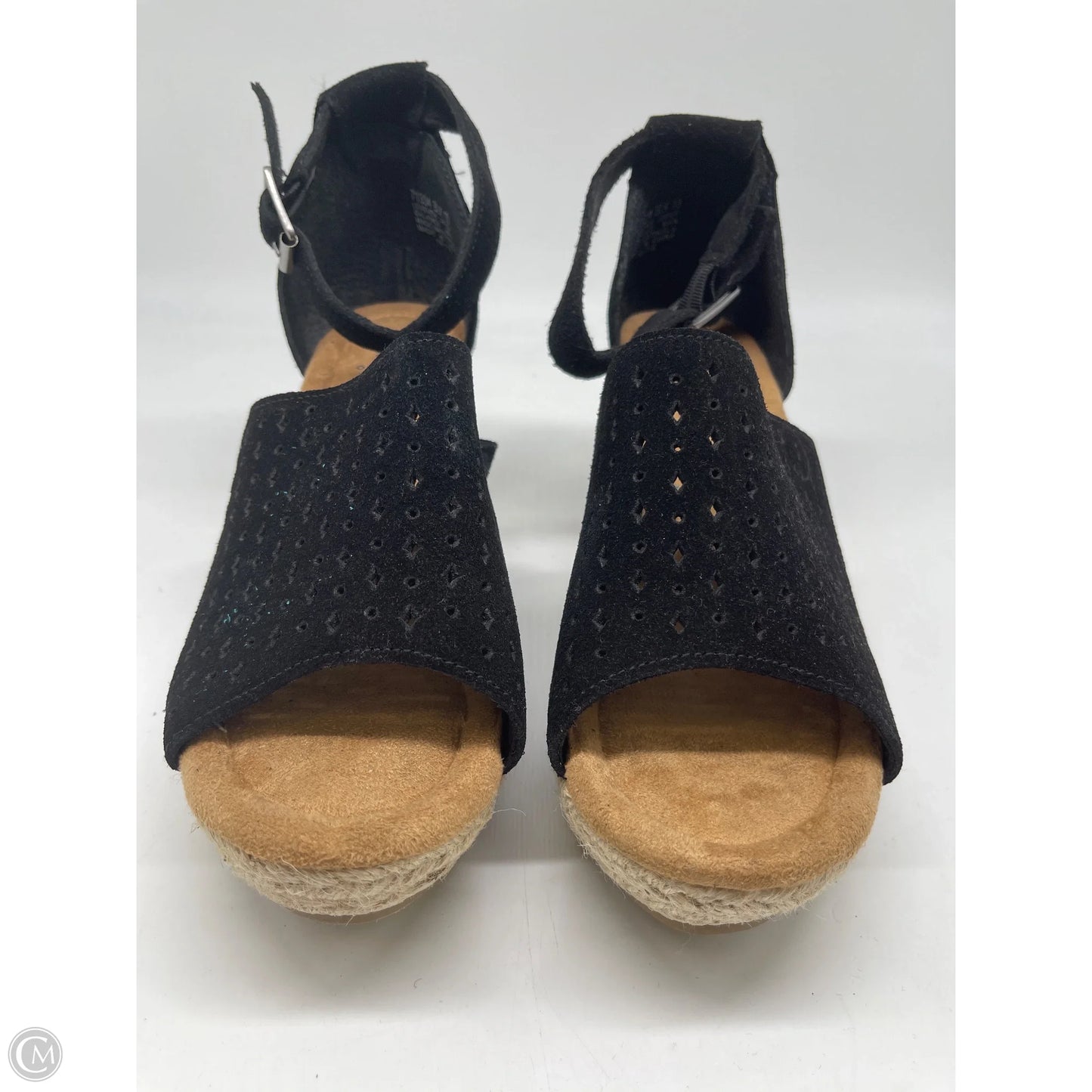 Sandals Heels Wedge By Minnetonka In Black, Size: 10