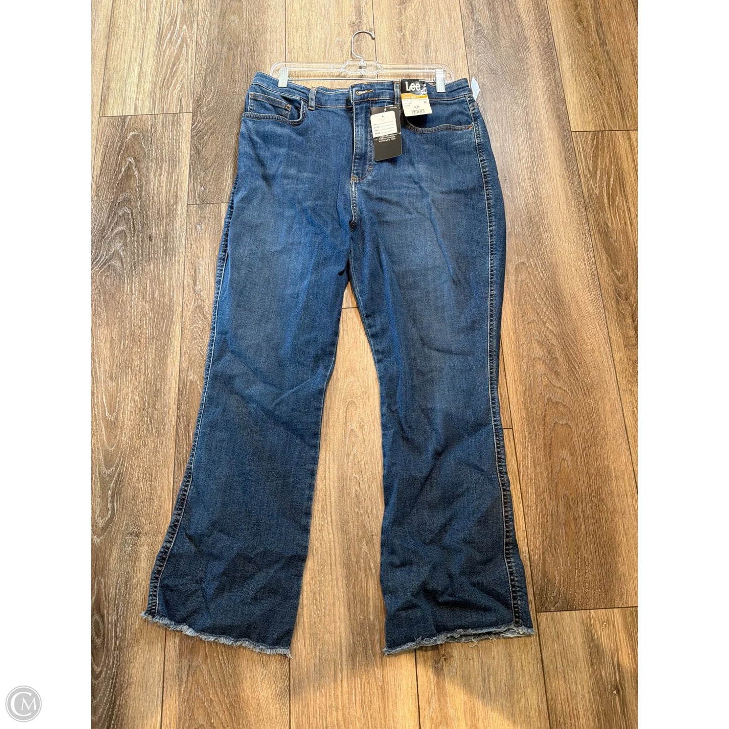 Jeans Boot Cut By Lee In Blue Denim, Size: 16
