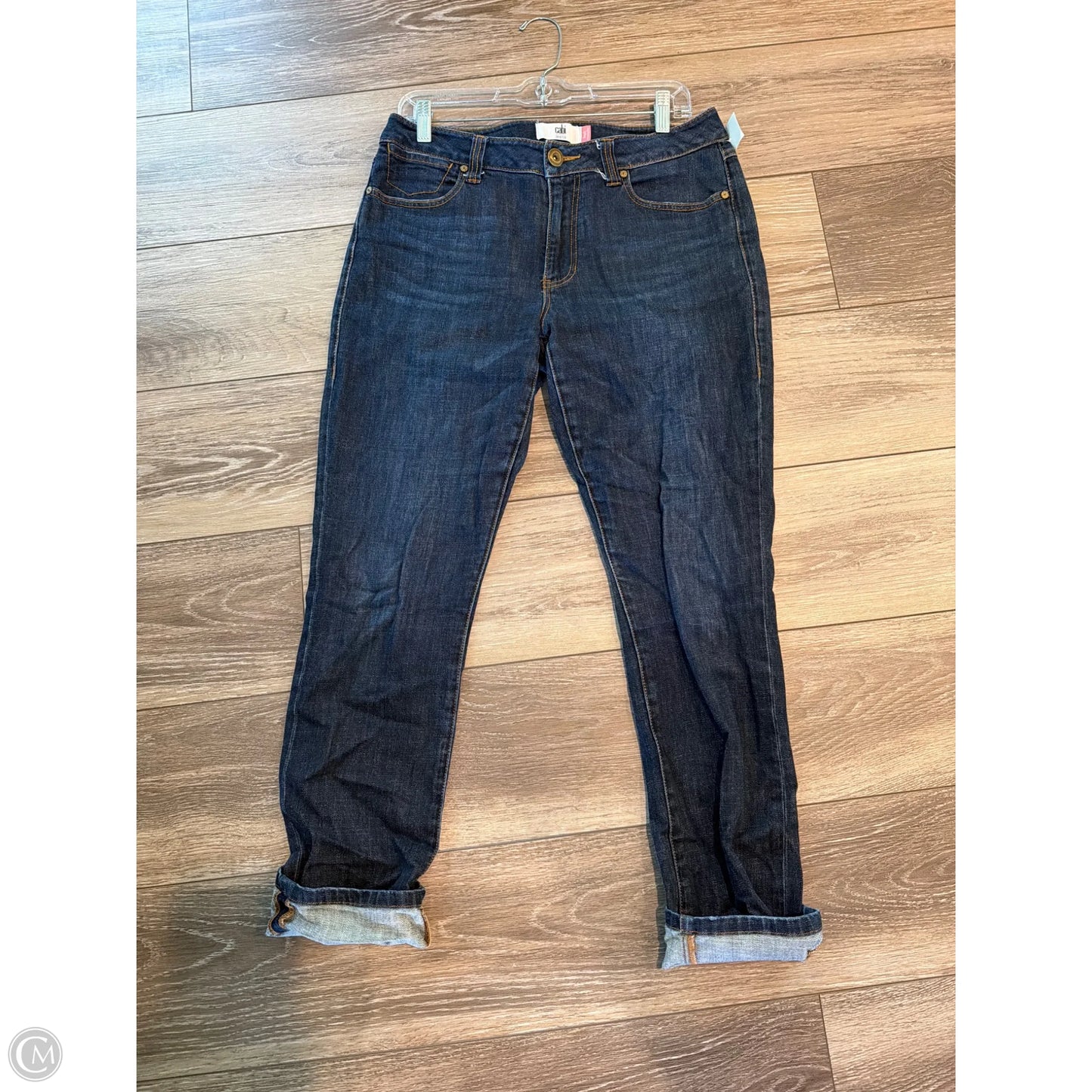 Jeans Straight By Cabi In Blue Denim, Size: 8