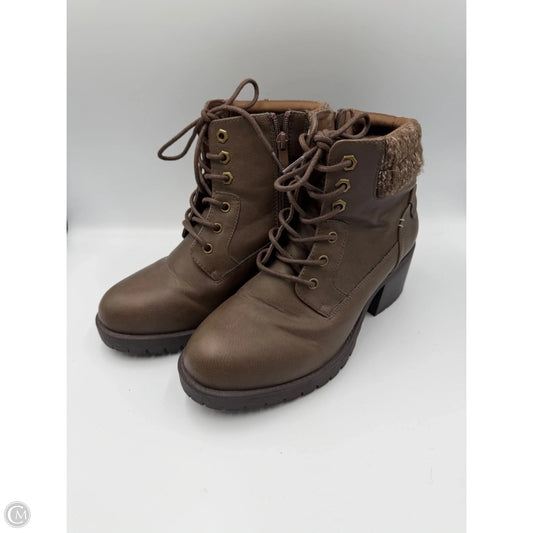 Boots Ankle Heels By Torrid In Brown, Size: 9