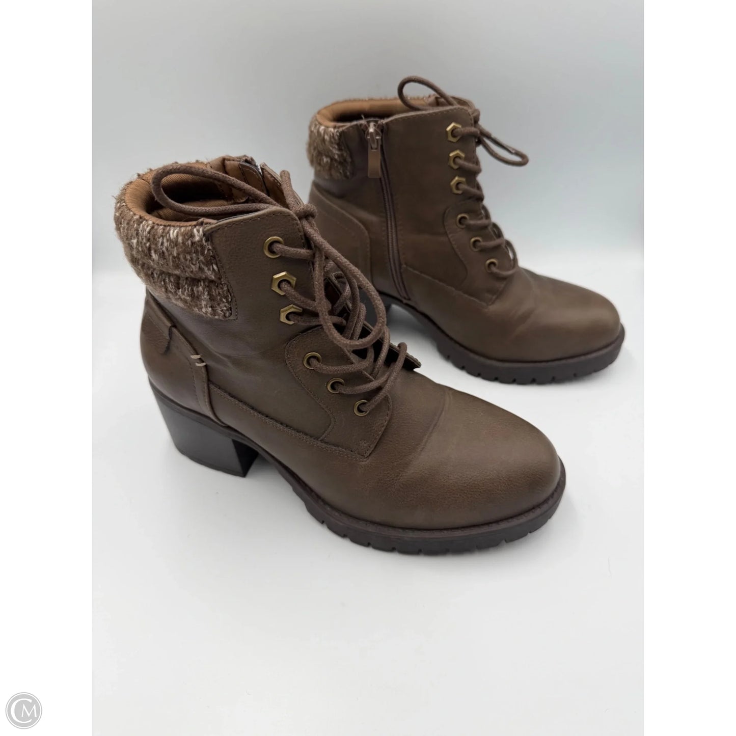 Boots Ankle Heels By Torrid In Brown, Size: 9