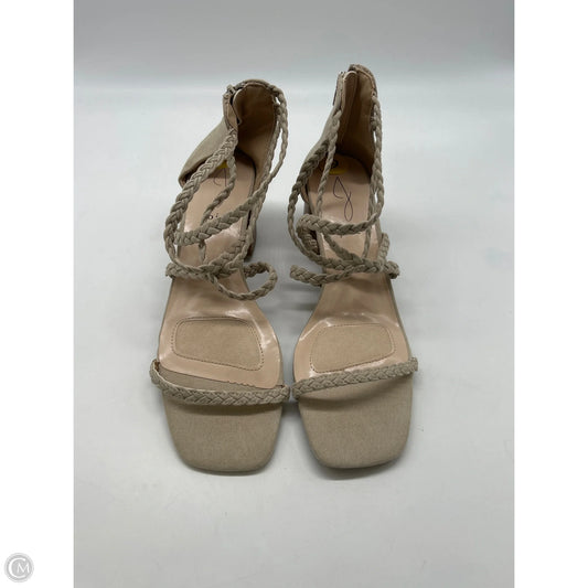 Sandals Heels Block By Joie In Tan, Size: 9