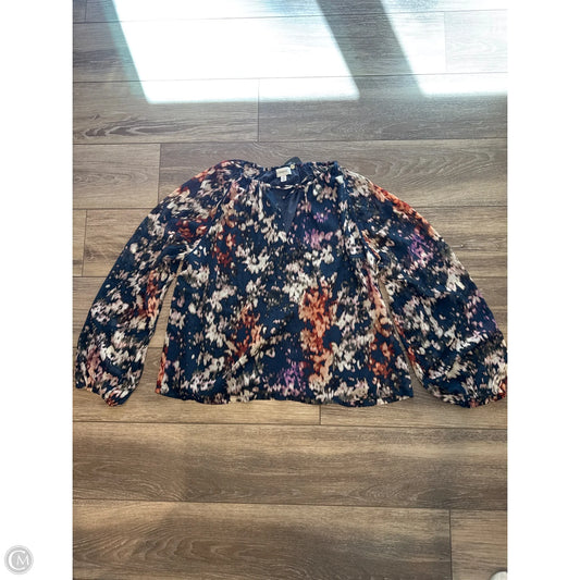 Top Long Sleeve By Evereve In Blue, Size: Xl