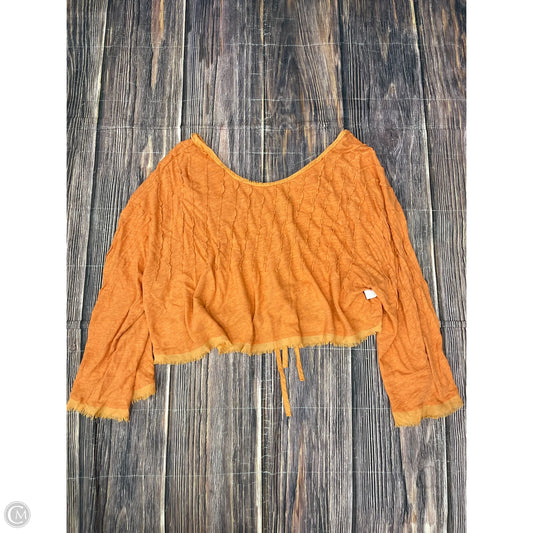 Top Long Sleeve By Free People In Orange, Size: M