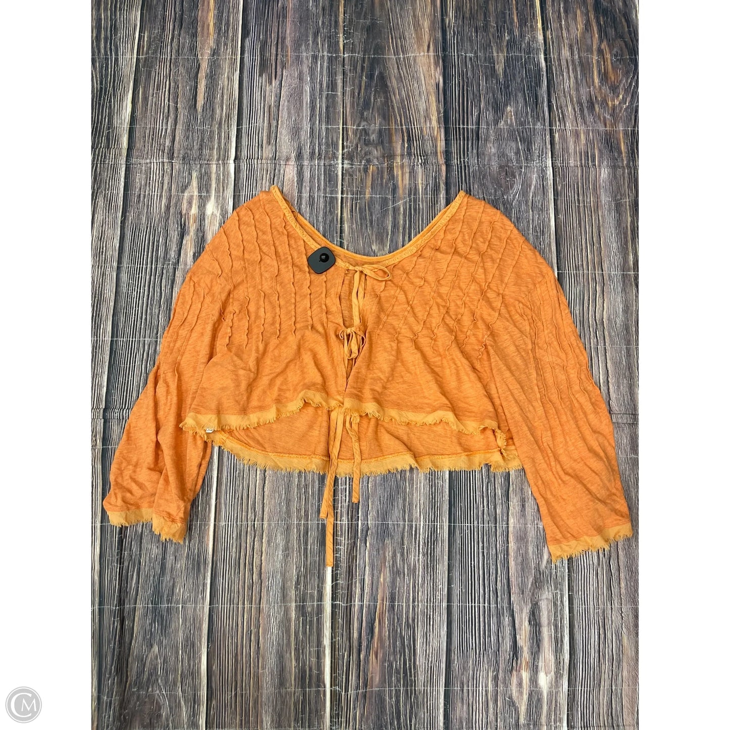 Top Long Sleeve By Free People In Orange, Size: M