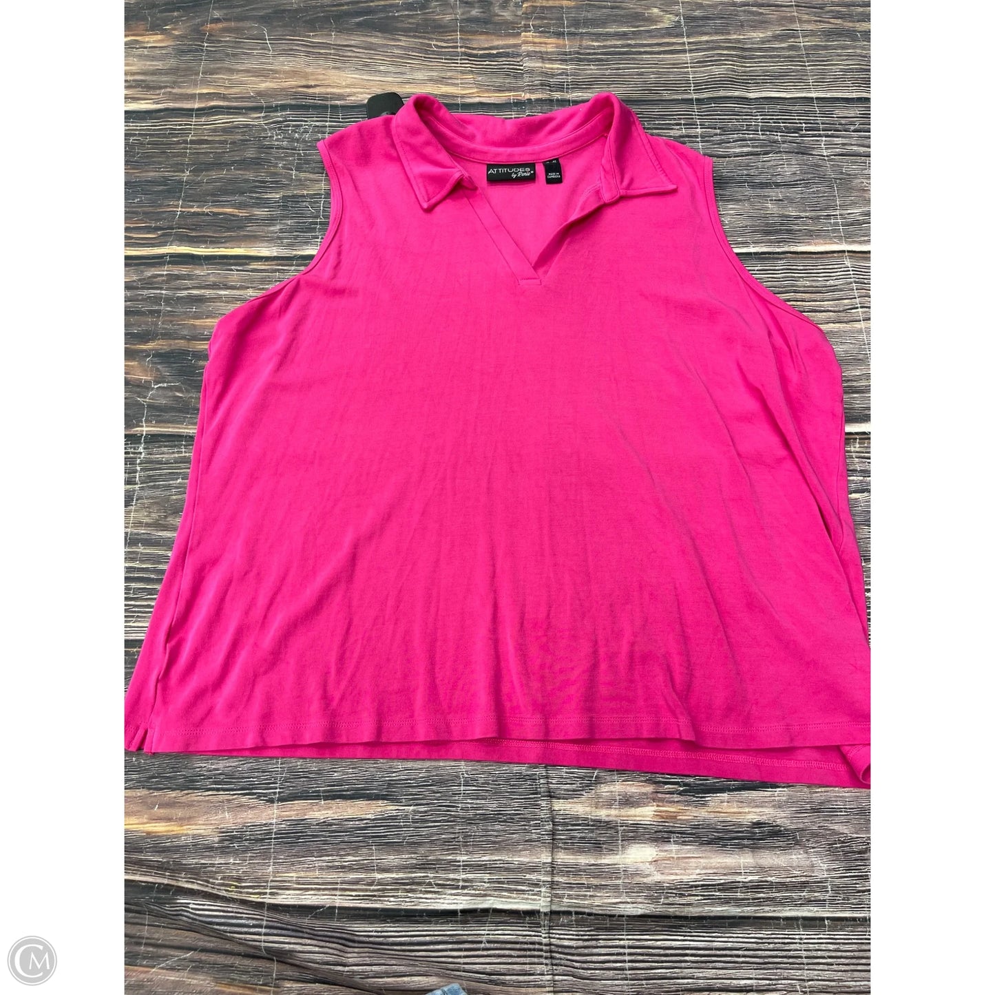 Tank Top By Attitude In Pink, Size: 3x