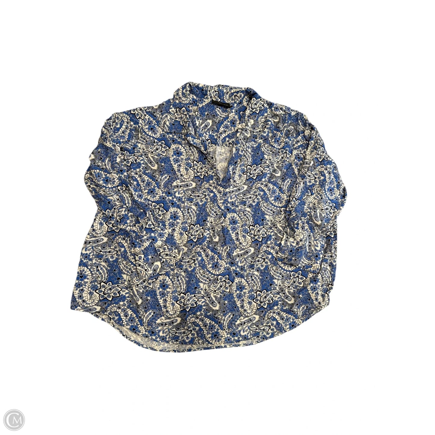 Top Long Sleeve By Lane Bryant In Blue, Size: 2x