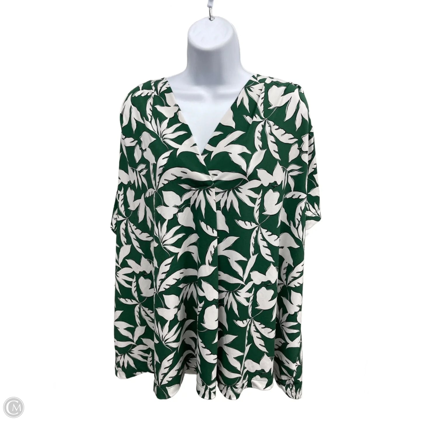 Top Short Sleeve By Lane Bryant In Green, Size: 2x