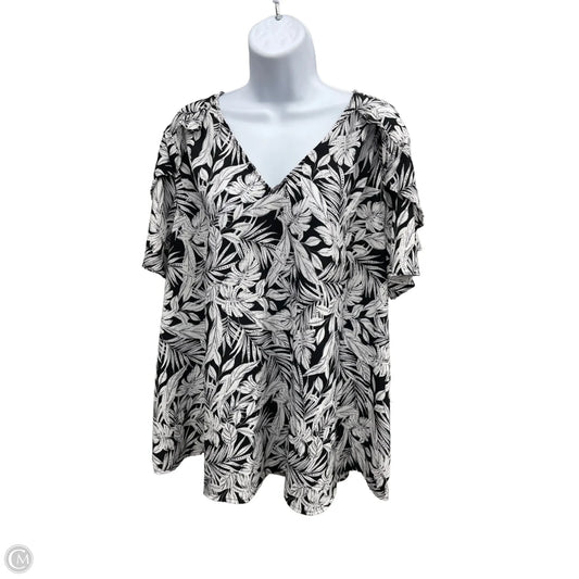 Top Short Sleeve By Lane Bryant In Black, Size: 2x