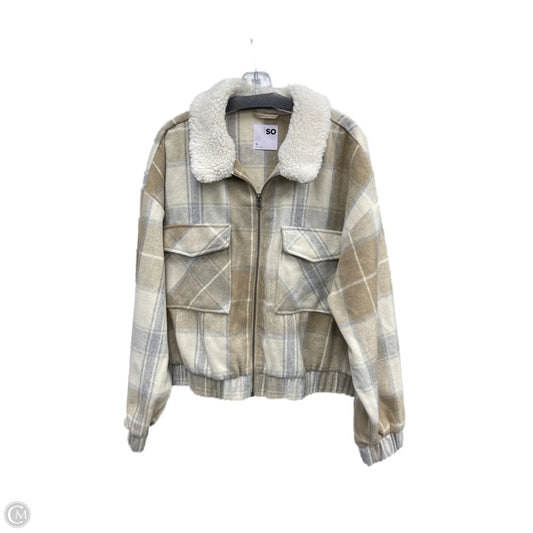 Jacket Shirt By So In Tan, Size: Xl