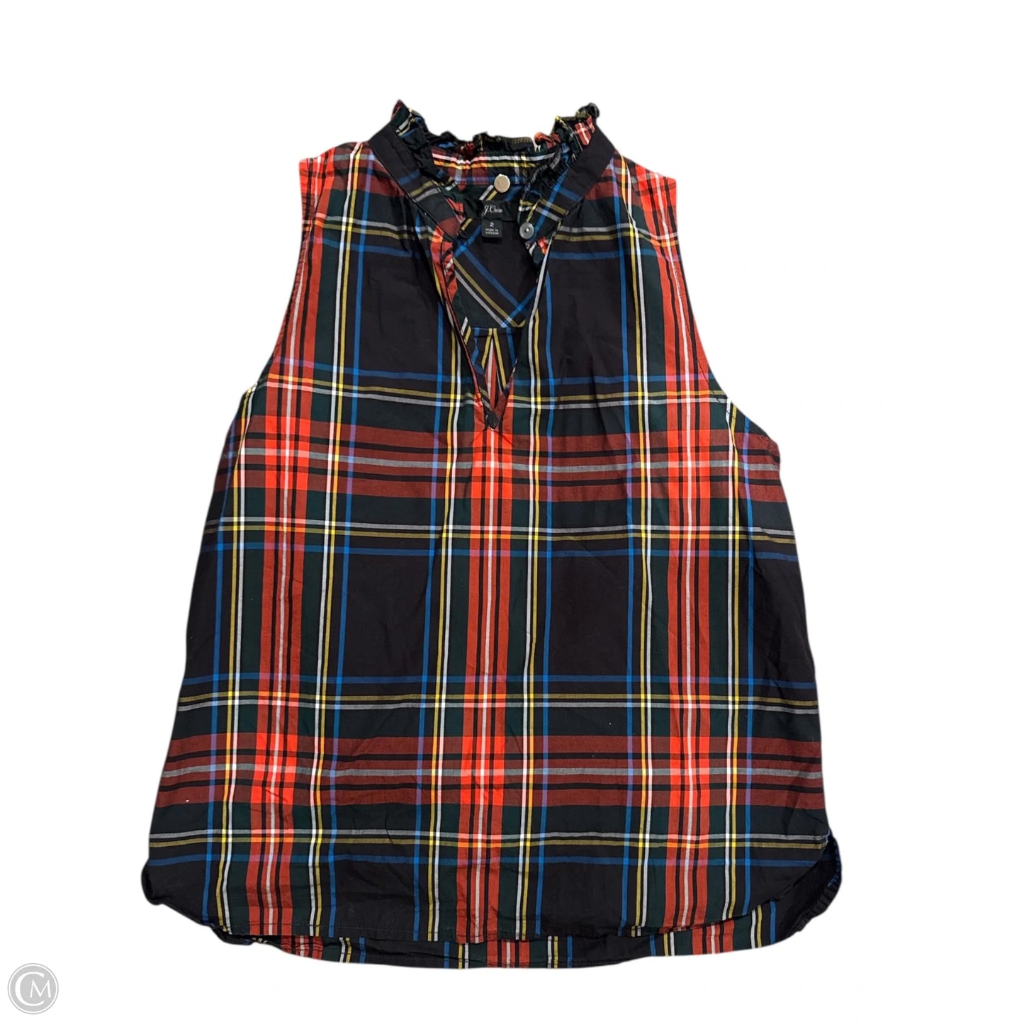 Tank Top By J. Crew In Plaid Pattern, Size: Xs