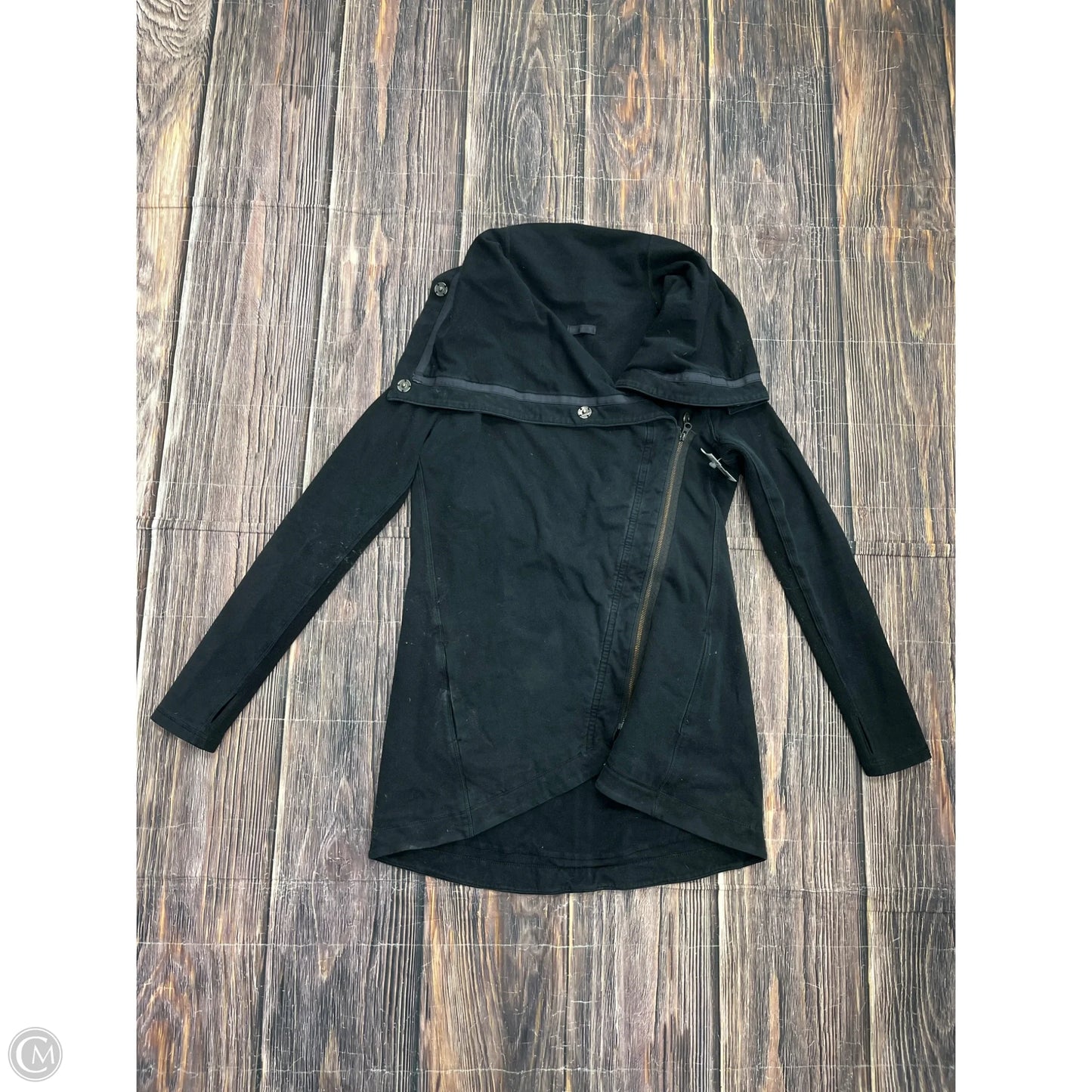 Athletic Jacket By Lululemon In Black, Size: 10