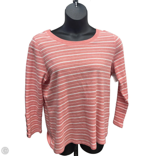 Top Long Sleeve By Cj Banks In Pink, Size: 1x