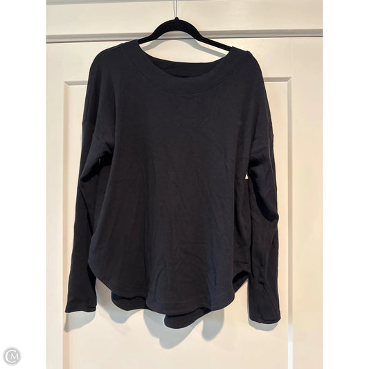 Athletic Top Long Sleeve Crewneck By Athleta In Black, Size: L