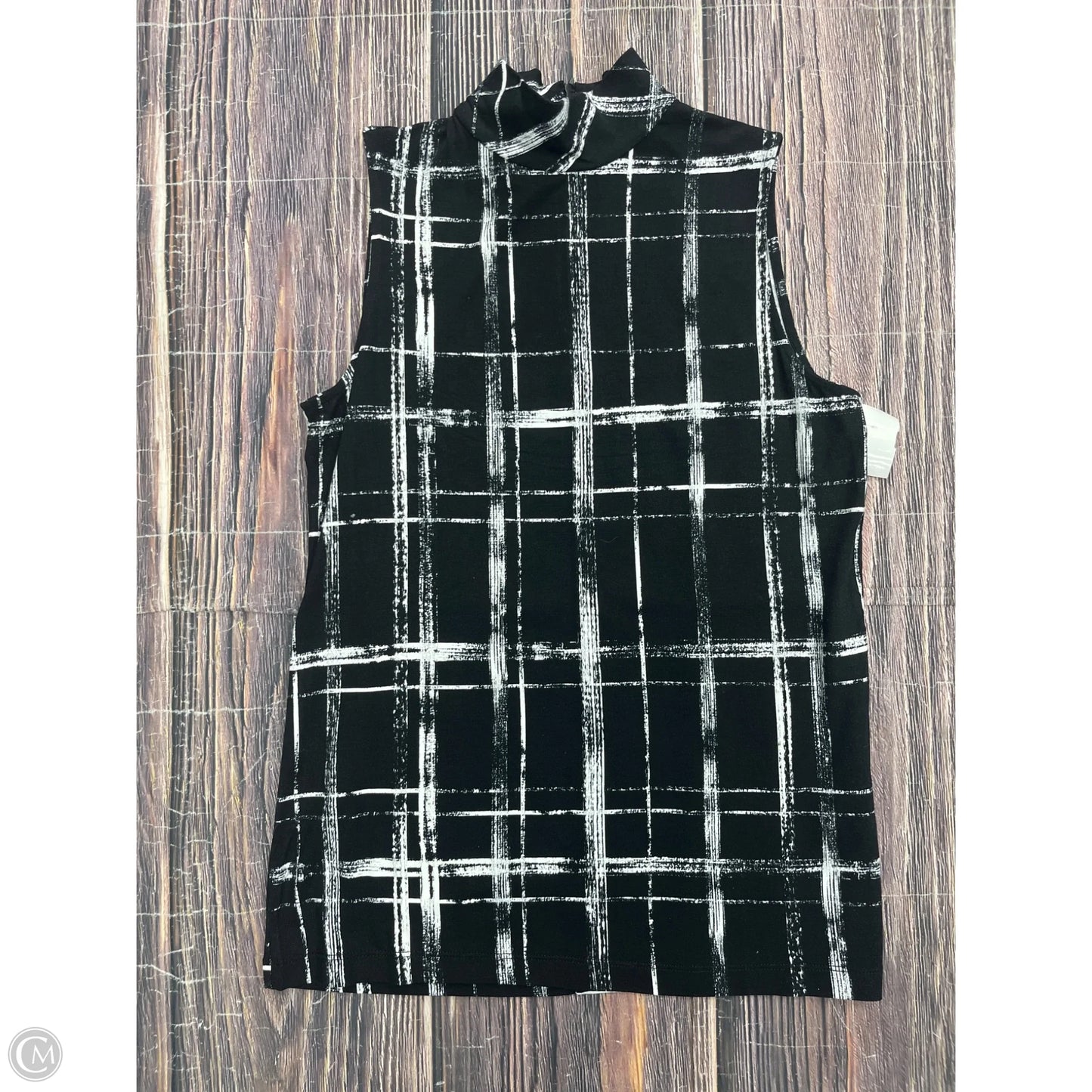 Top Sleeveless By Chicos In Black, Size: S