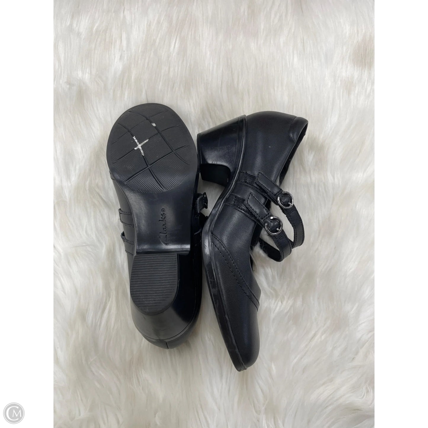 Shoes Heels Block By Clarks In Black, Size: 10
