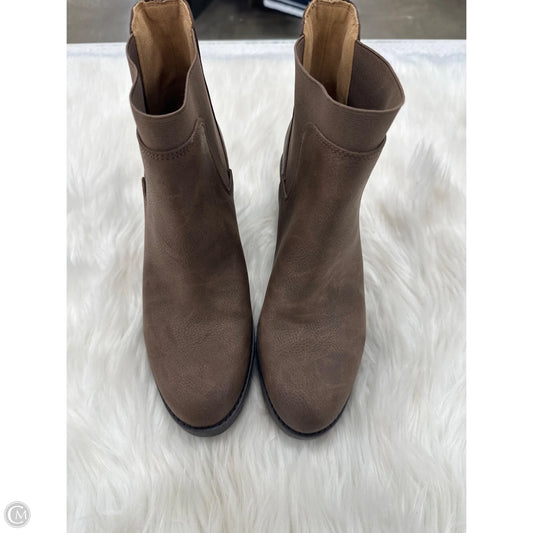 Boots Ankle Heels By Crown Vintage In Brown, Size: 8