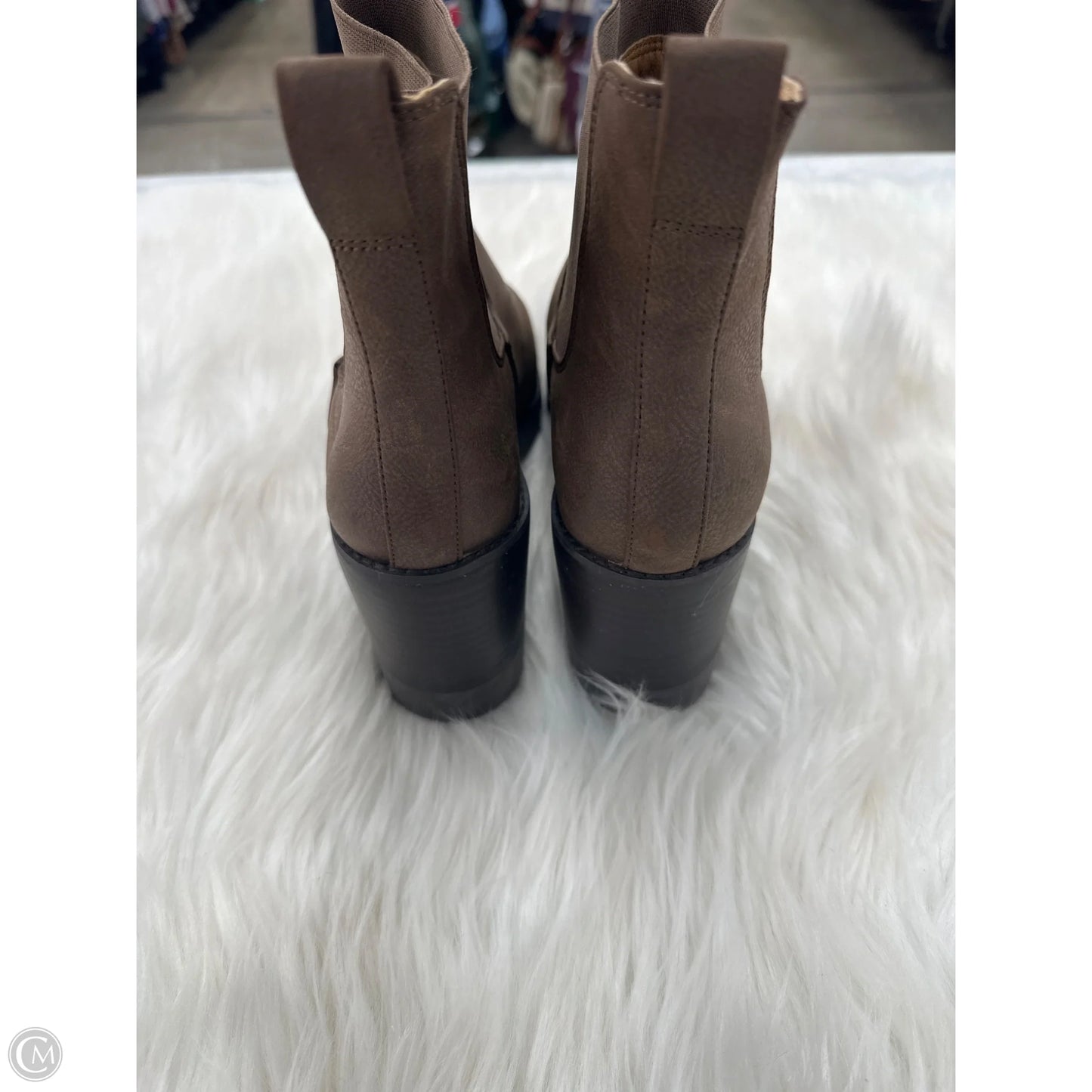 Boots Ankle Heels By Crown Vintage In Brown, Size: 8