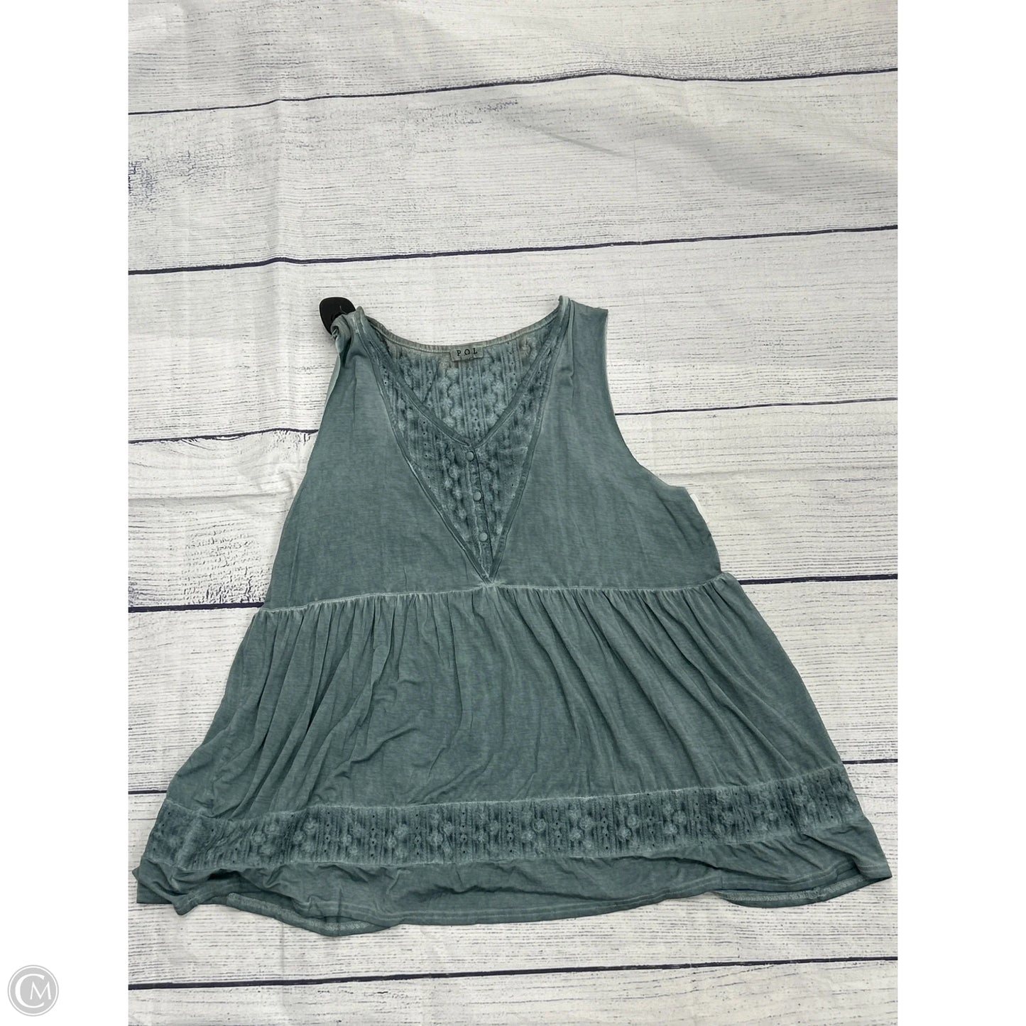 Top Sleeveless By Pol In Blue, Size: M