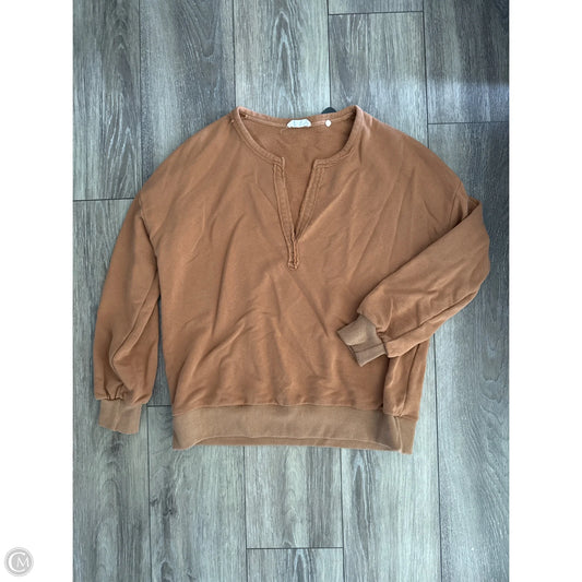 Sweatshirt Crewneck By Clothes Mentor In Orange, Size: M