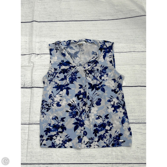 Top Sleeveless By Calvin Klein In Blue, Size: M